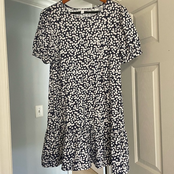 Charter Club Blue and White Puff Sleeve Sundress - Picture 2 of 4